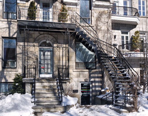 Le Plateau - the unique outside staircases are typical characteristics of Montreal