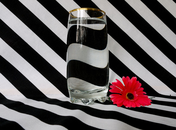 A glass of water with a twist